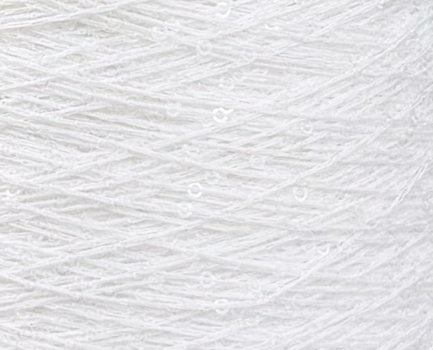 Torciatura di Domaso Art. Spangle Colours 4.5 – Garn mit Pailletten col. Weiss